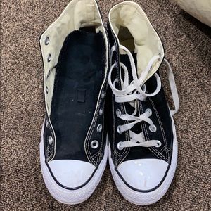 Black high top converse